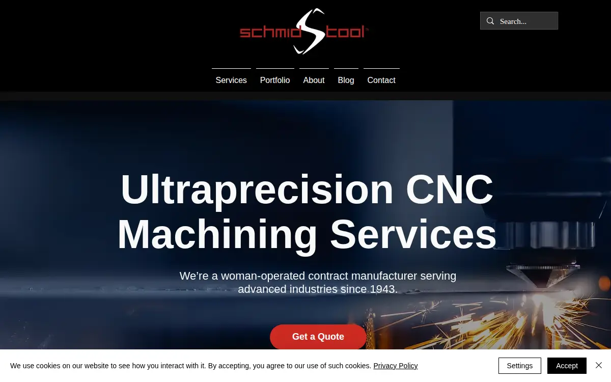 Homepage of Schmid Tool & Engineering CORP