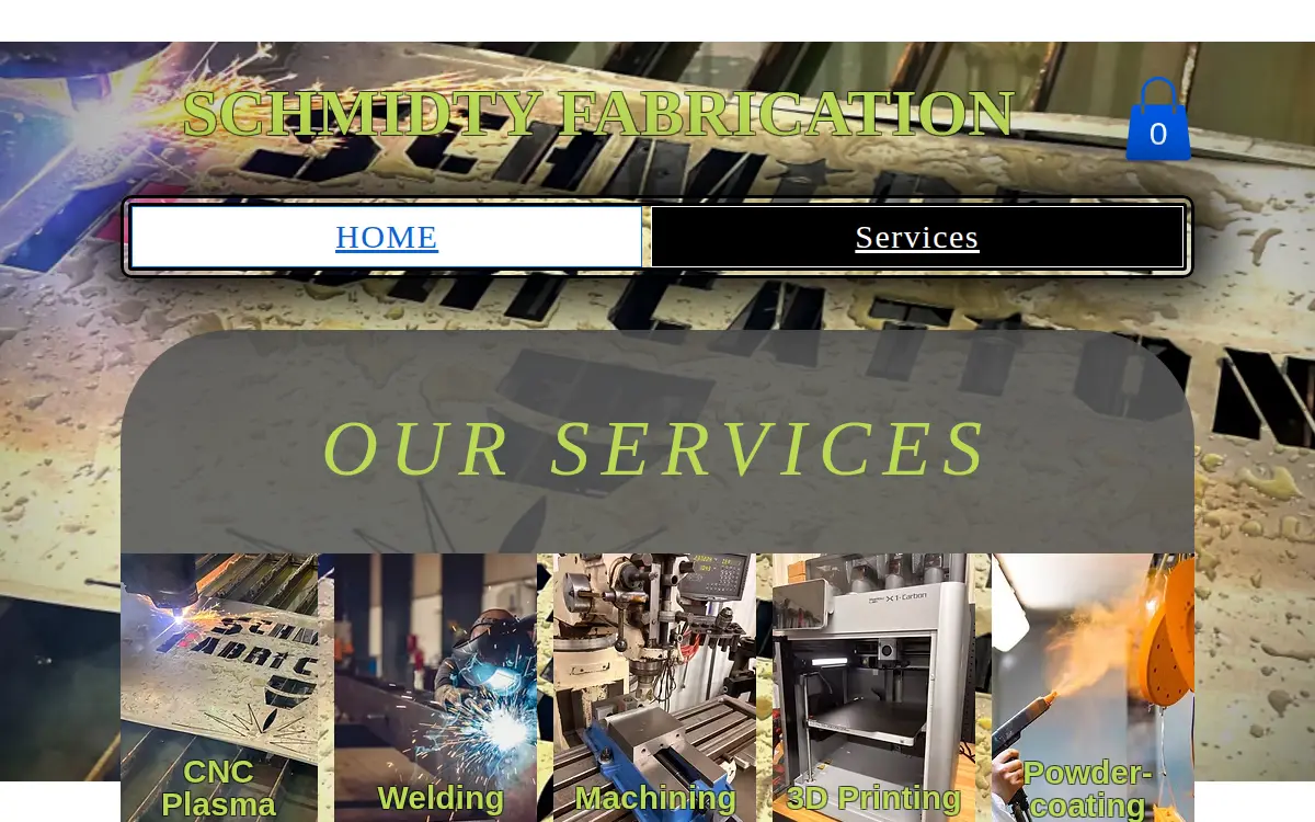 Homepage of Schmidty Fabrication LLC
