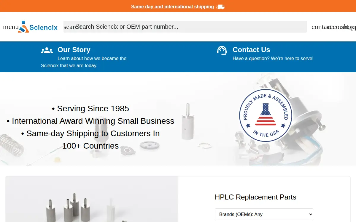 Homepage of Sciencix, INC.