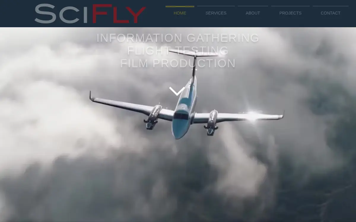 Homepage of Scifly, LLC