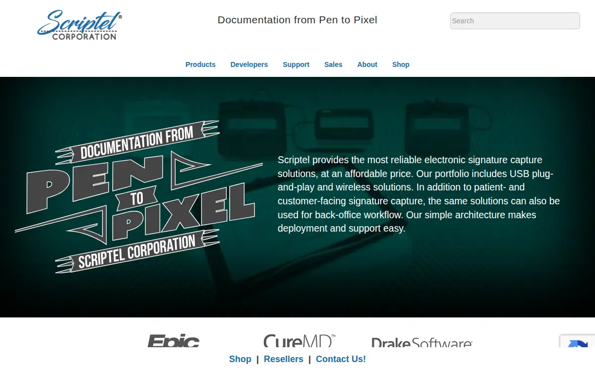 Homepage of Scriptel Corporation