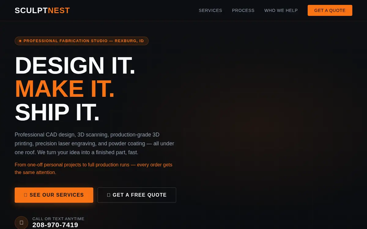 Homepage of Vitali Ventures LLC