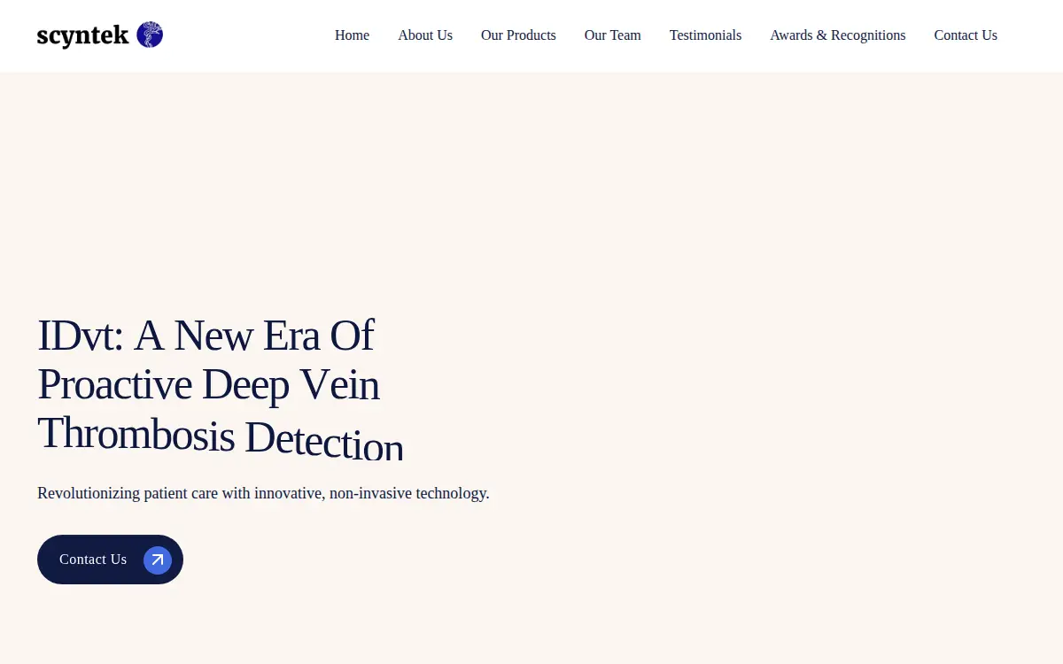 Homepage of Scyntek, INC.