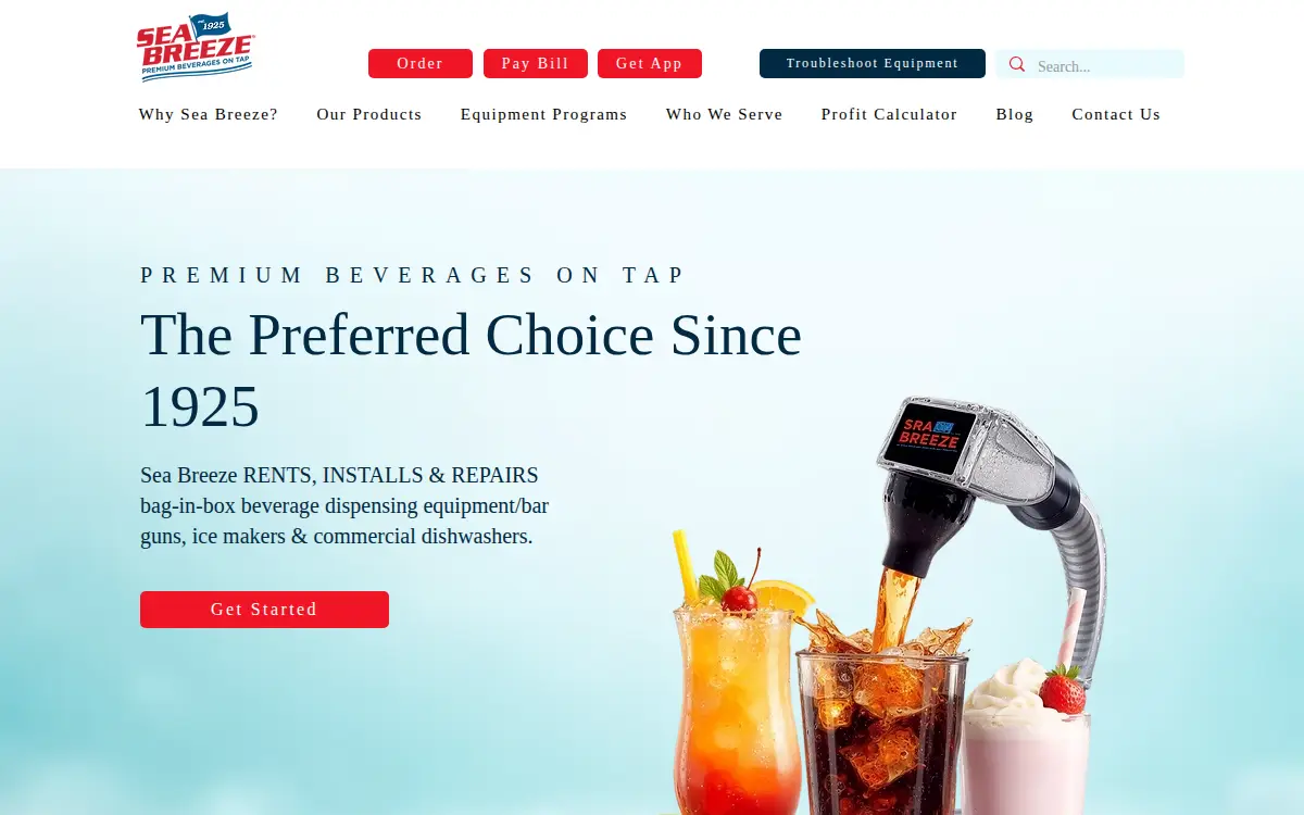 Homepage of Sea Breeze Fruit Flavors INC