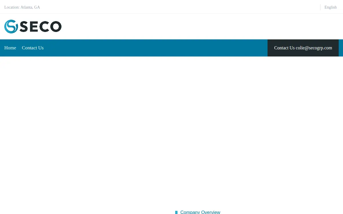 Homepage of Seco Group, LLC