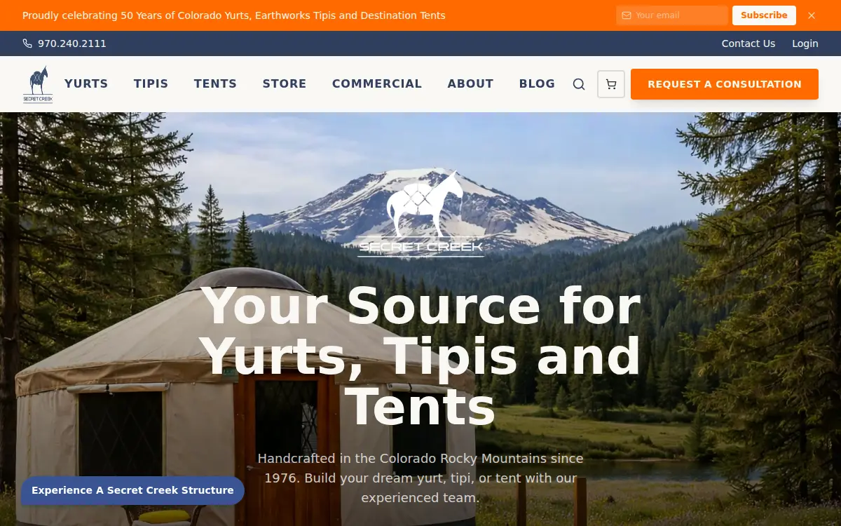 Homepage of The Secret Creek Group, LLC