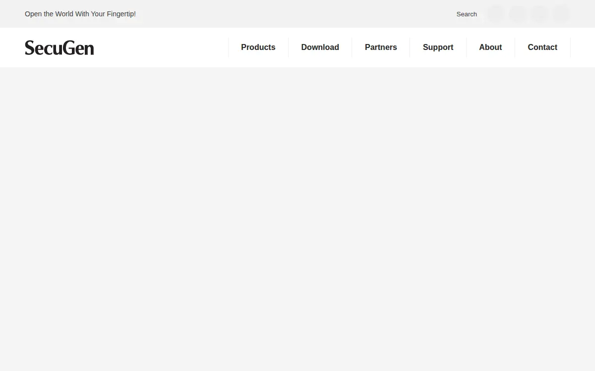 Homepage of Secugen CORP