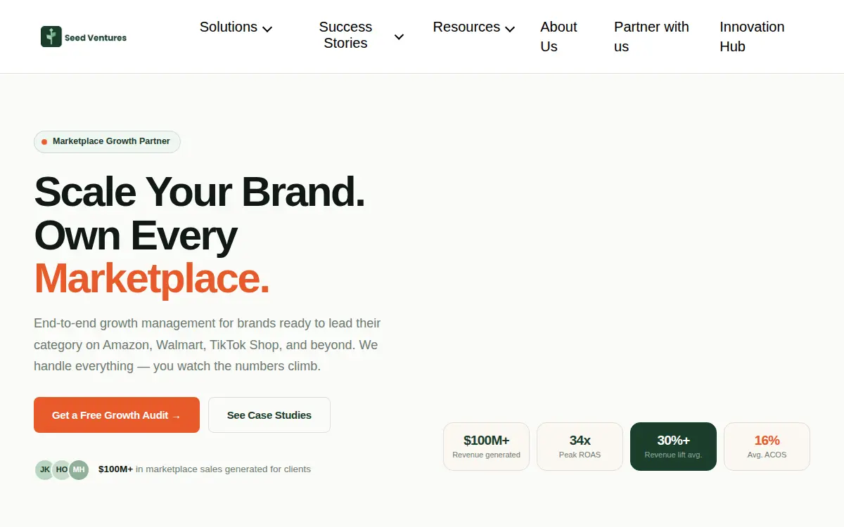 Homepage of Seed Ventures LLC