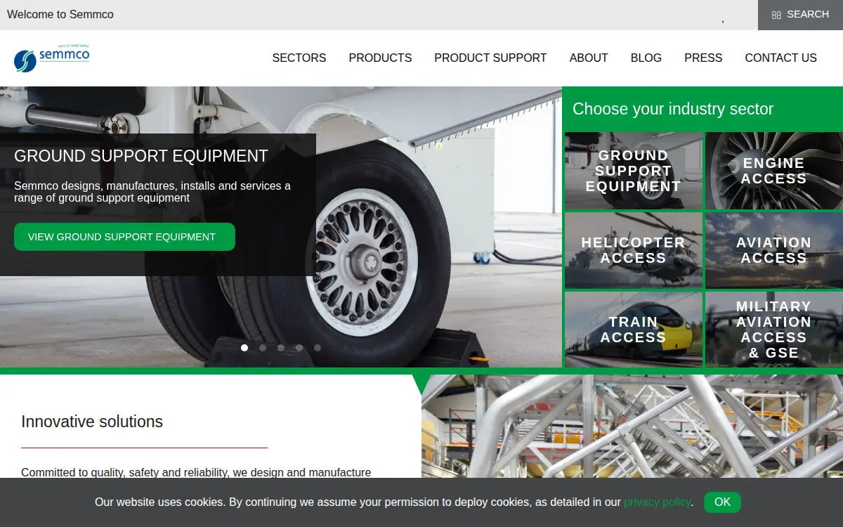 Homepage of Semmco INC