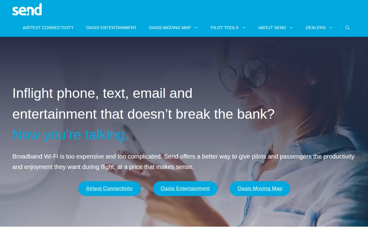 Homepage of Send Solutions LLC