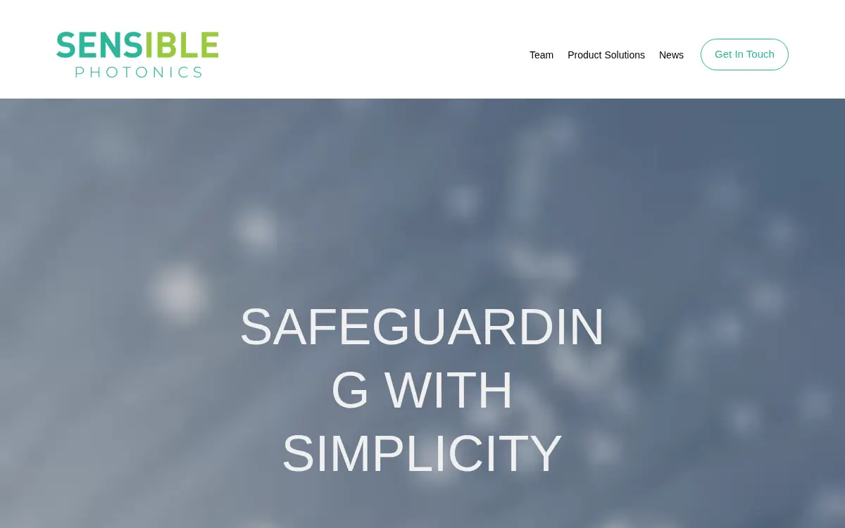 Homepage of Sensible Photonics, INC.