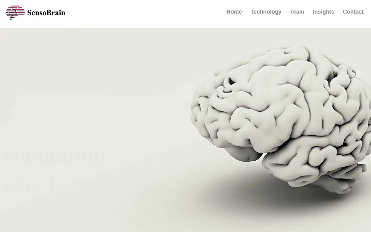 Homepage of Sensobrain, INC