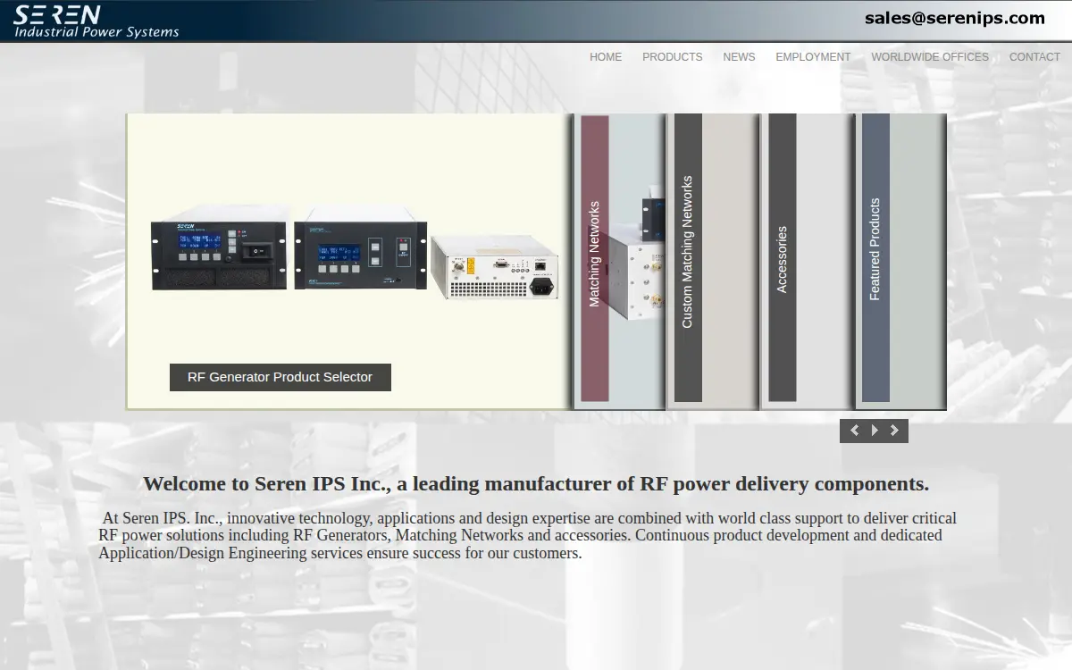 Homepage of Seren Ips INC.