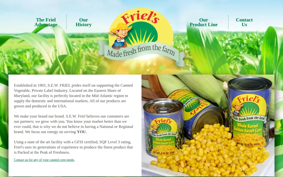Homepage of S.e.w. Friel, LLC