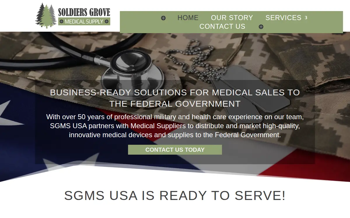 Homepage of Soldiers Grove Medical Supply LLC