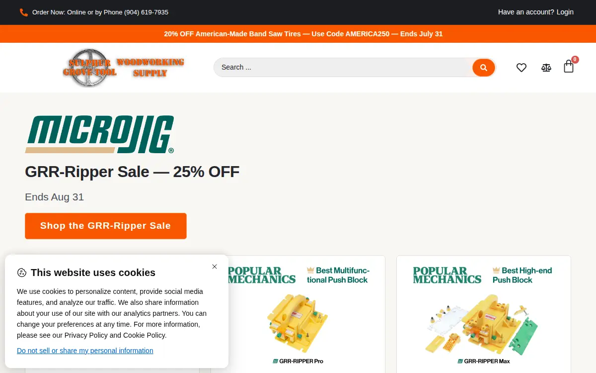 Homepage of Sulphur Grove Tool, LLC