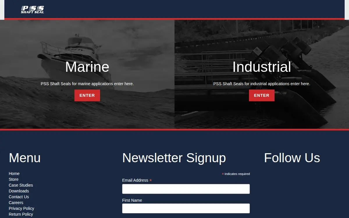 Homepage of Pss Seal, LLC