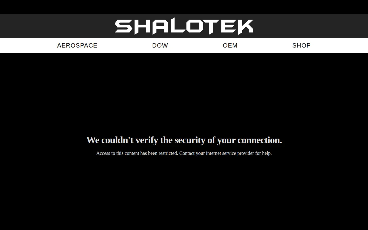 Homepage of Shalo Tek INC