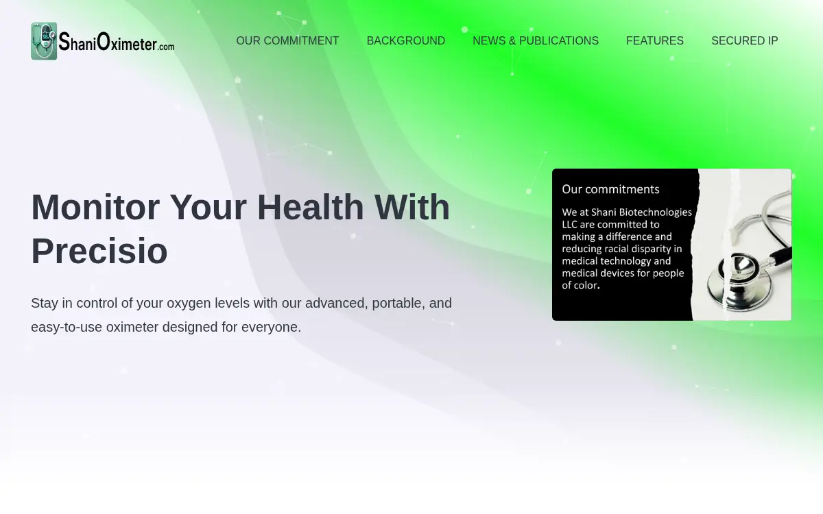 Homepage of Shani Biotechnologies Limited Liability Company