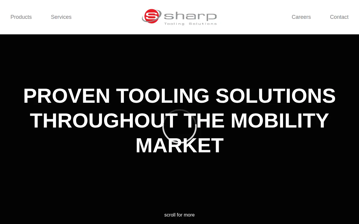Homepage of Sharp Tooling Solutions, LLC