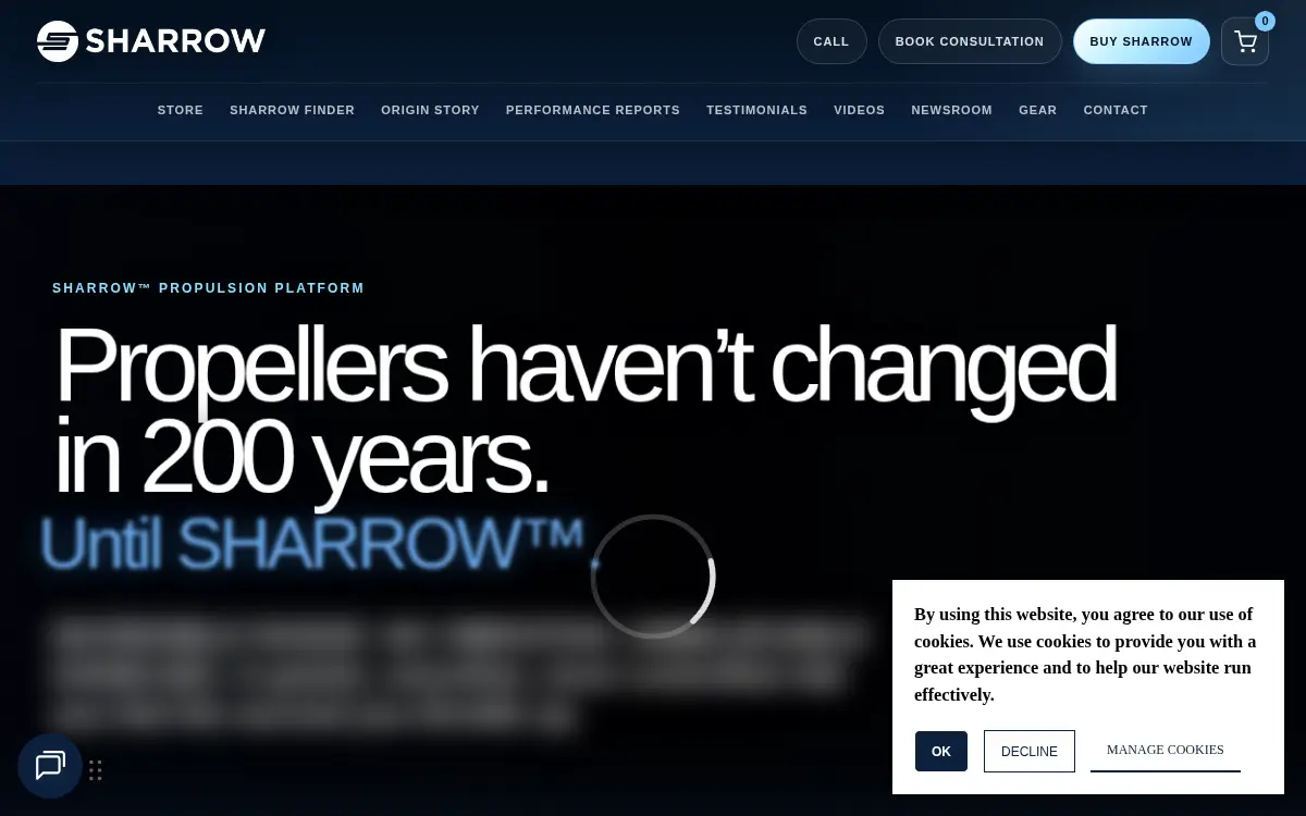 Homepage of Sharrow Marine LLC
