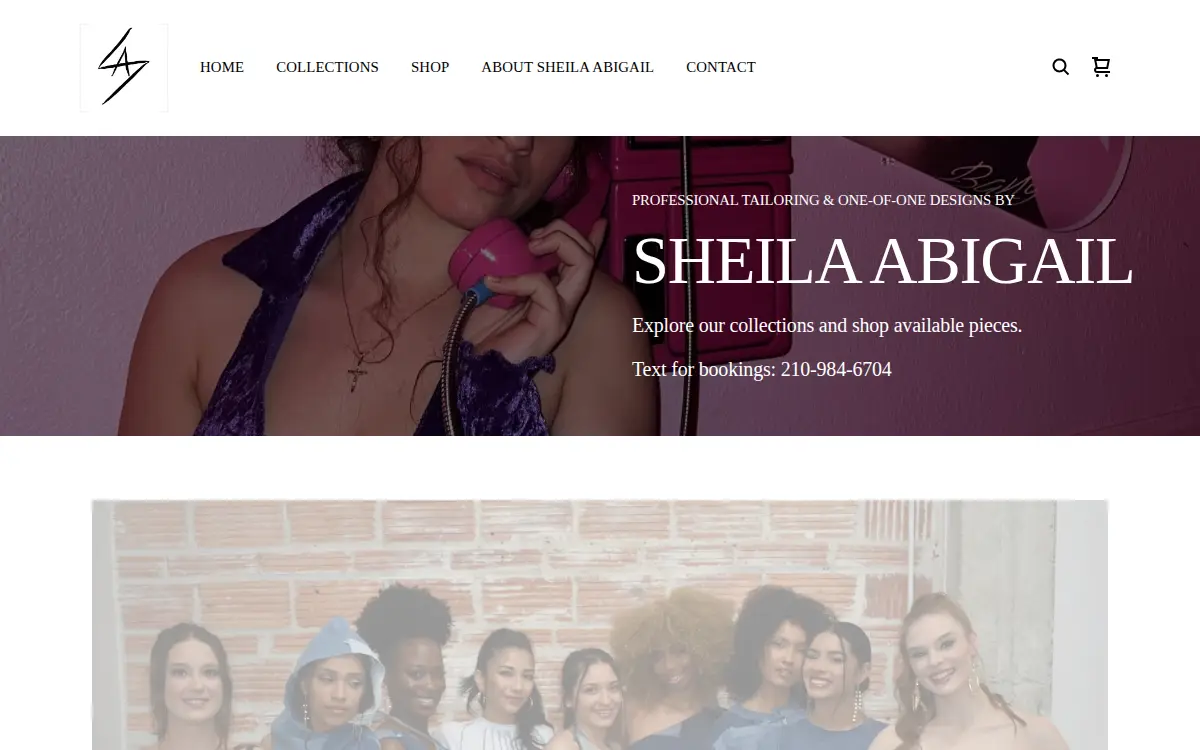 Homepage of Sheila Abigail LLC