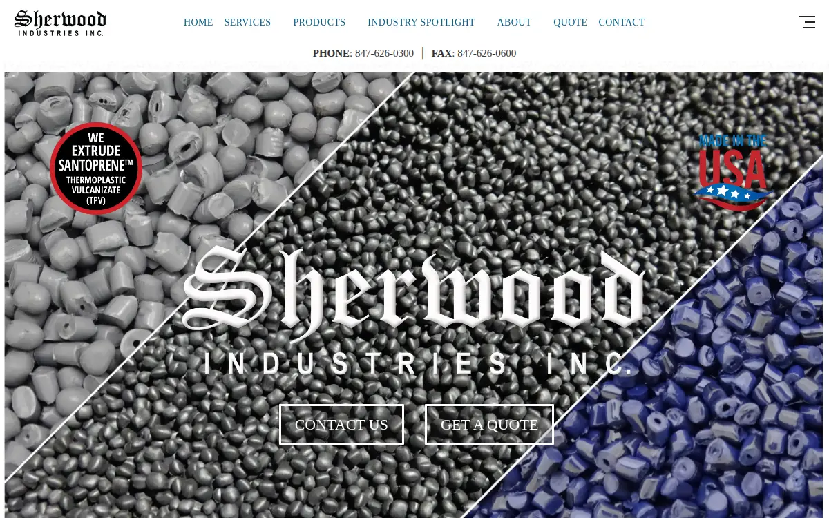 Homepage of Sherwood Industries, INC.