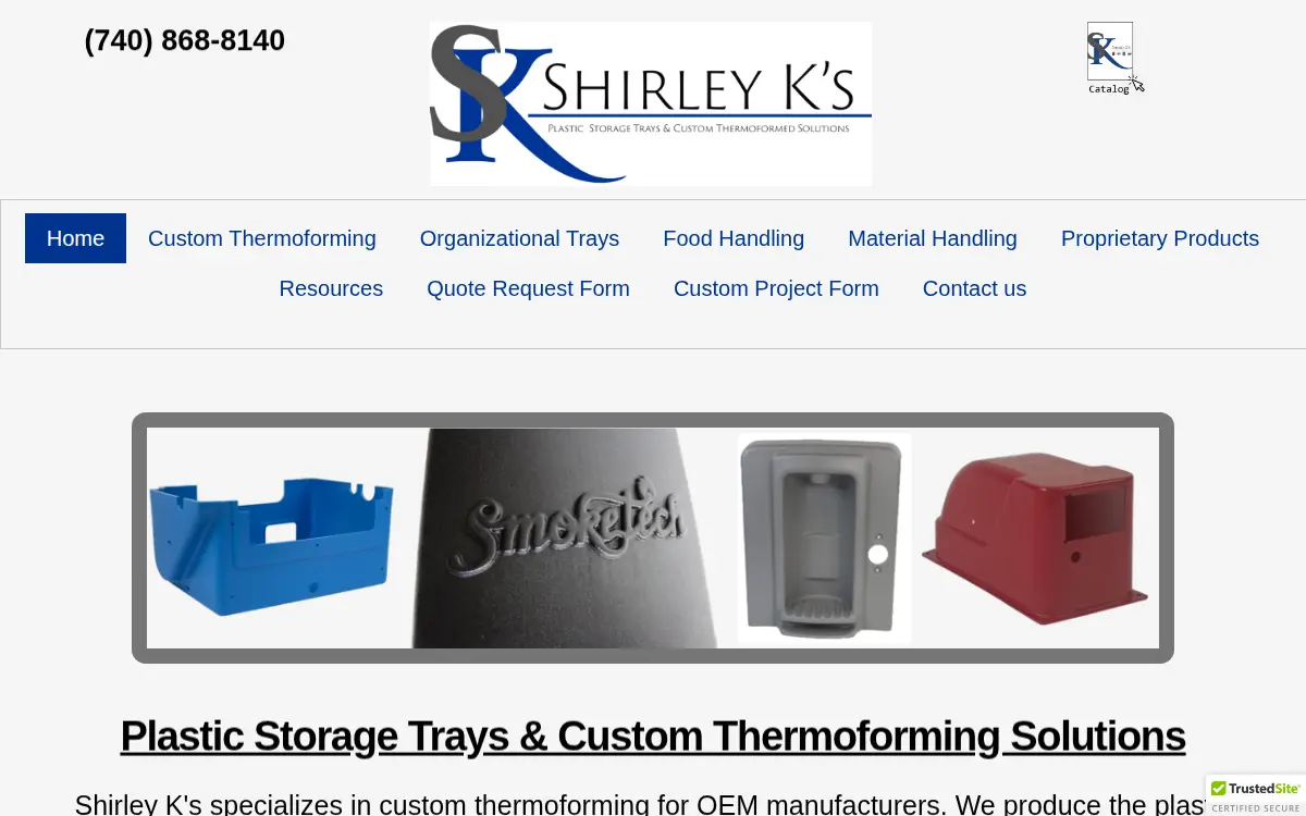 Homepage of Shirley K's, LLC