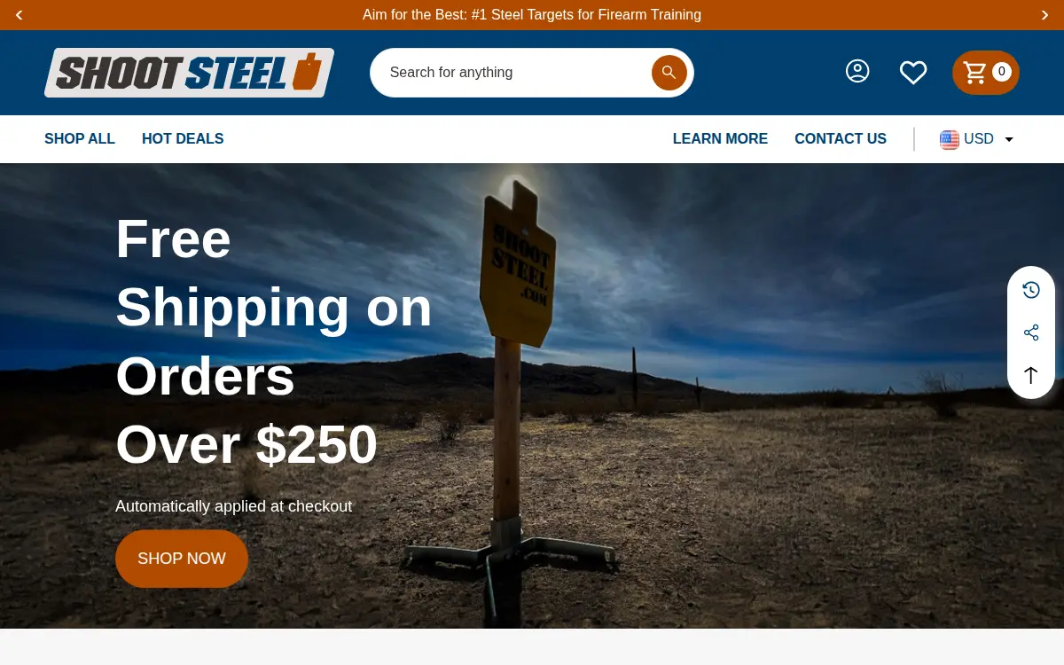 Homepage of Shoot Steel INC