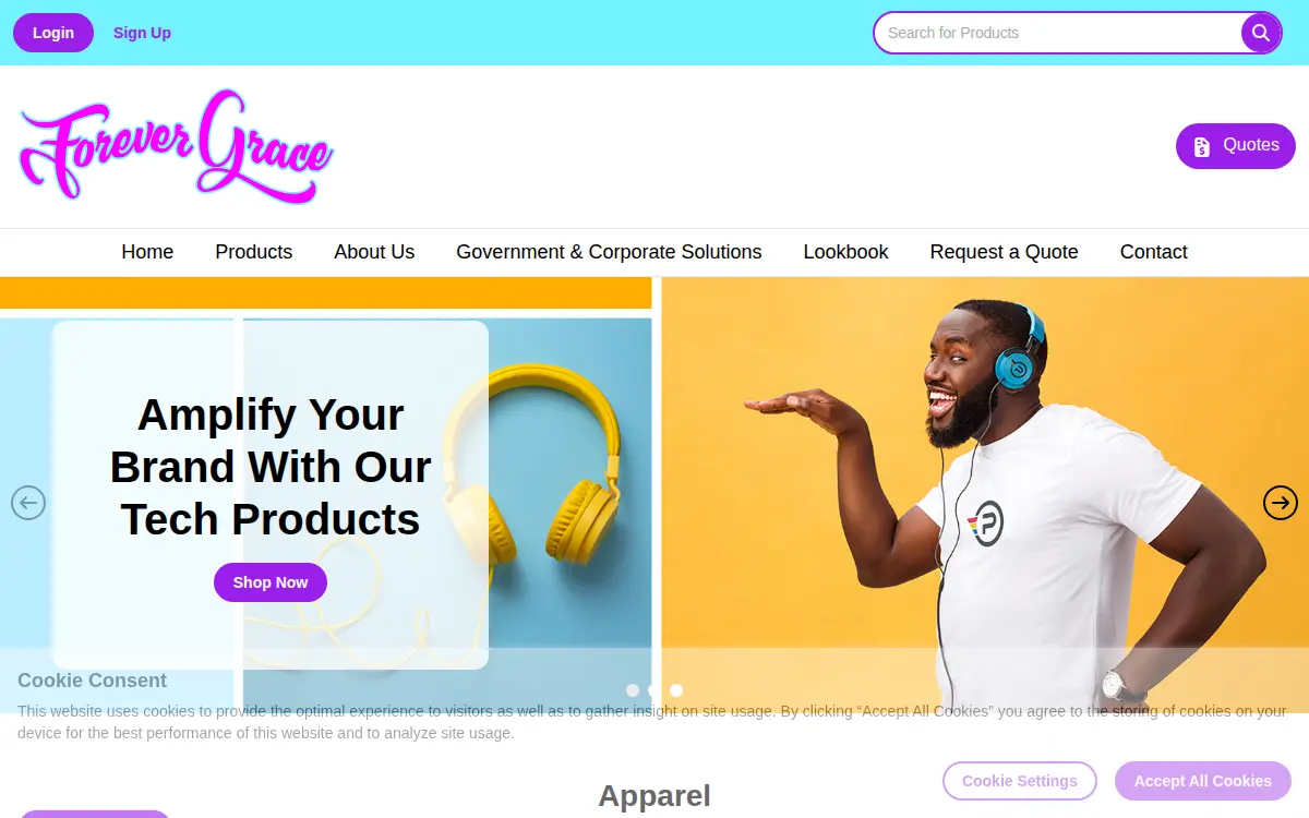 Homepage of Forever Grace LLC