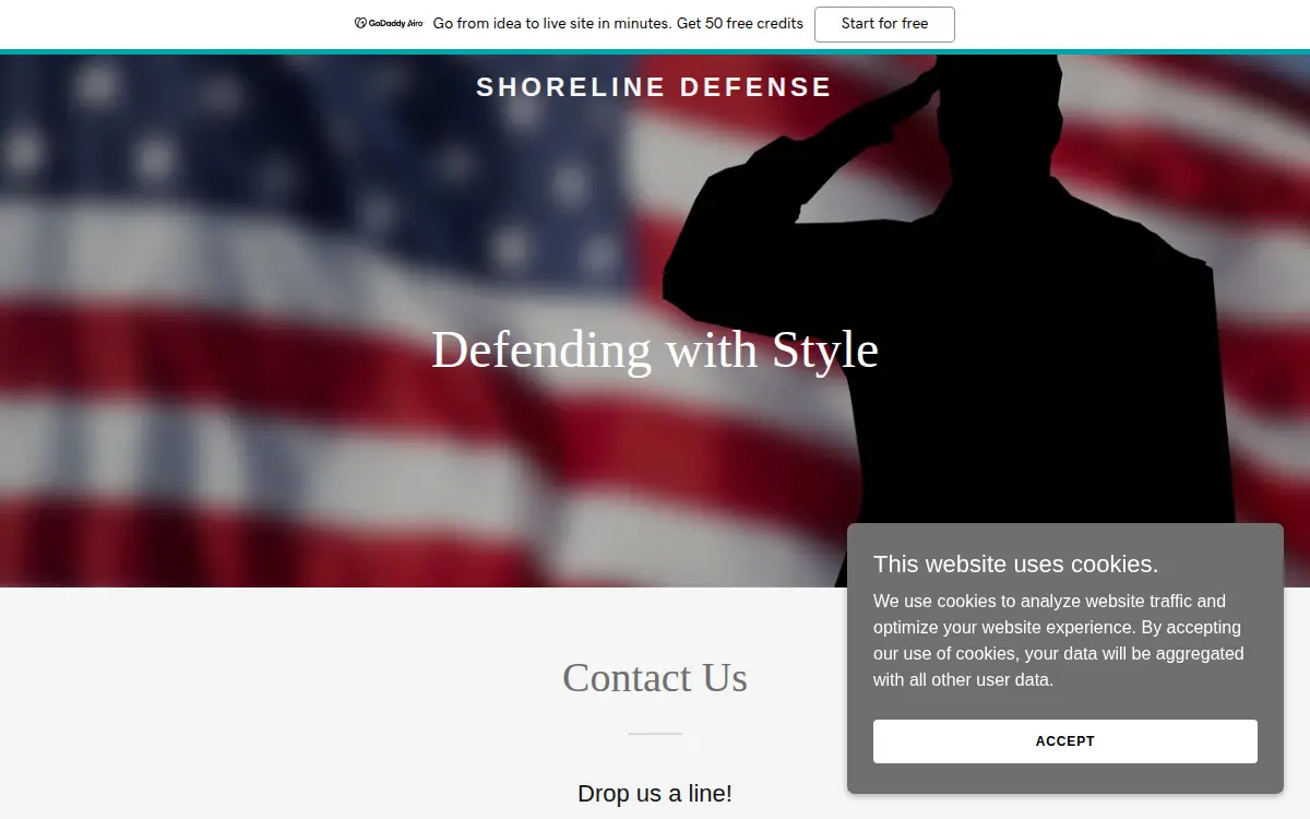 Homepage of Shoreline Defenders, LLC
