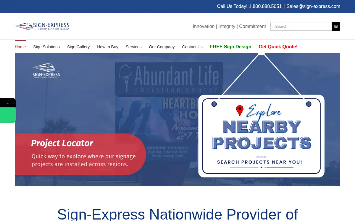 Homepage of Fusion Led INC.