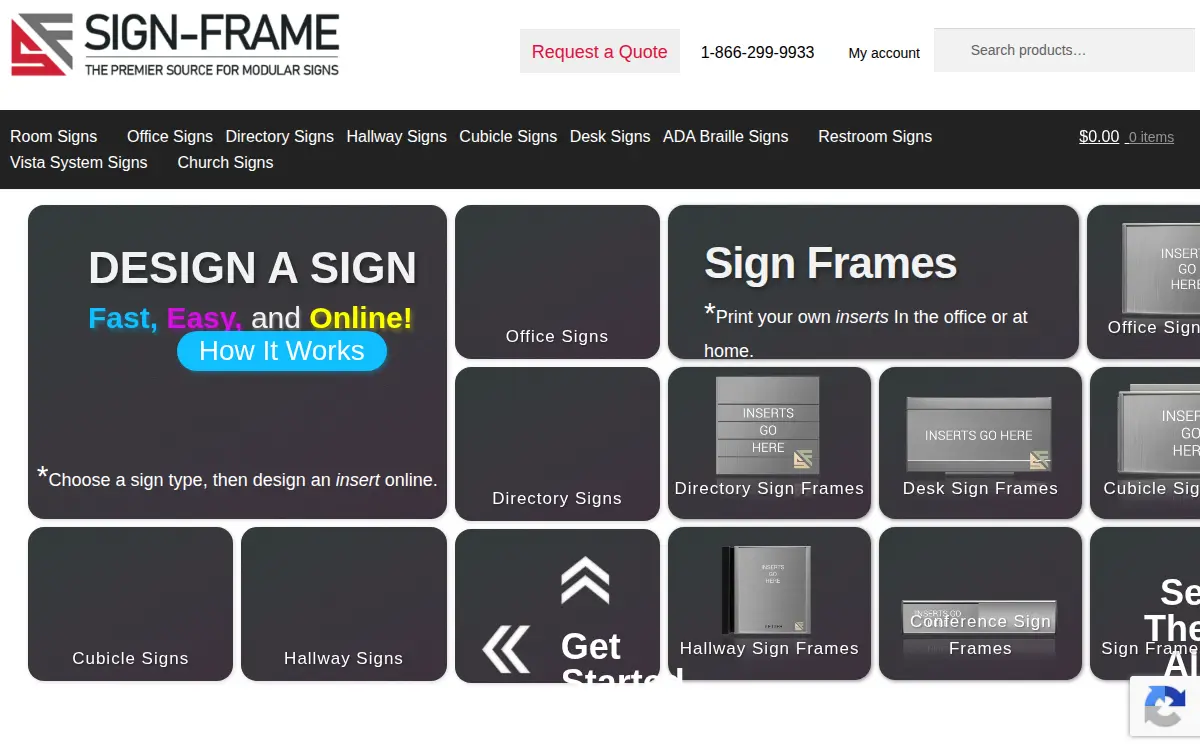 Homepage of The Sign Place, LLC