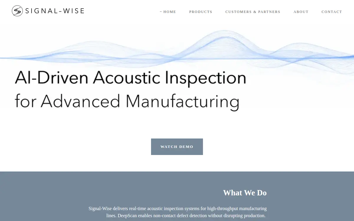 Homepage of Signal-wise INC