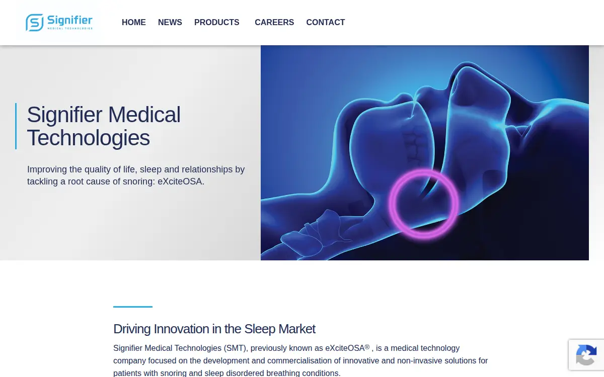 Homepage of Signifier Medical Technologies LLC