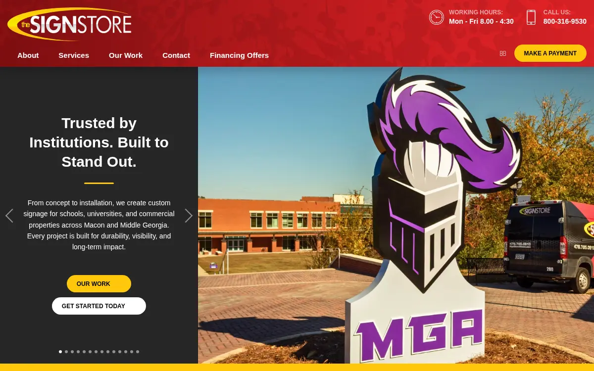 Homepage of The Sign Store Online INC