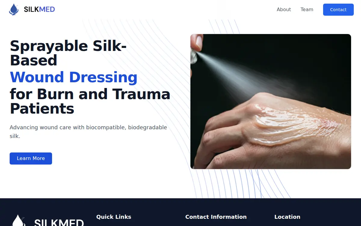 Homepage of Silkmed, INC.