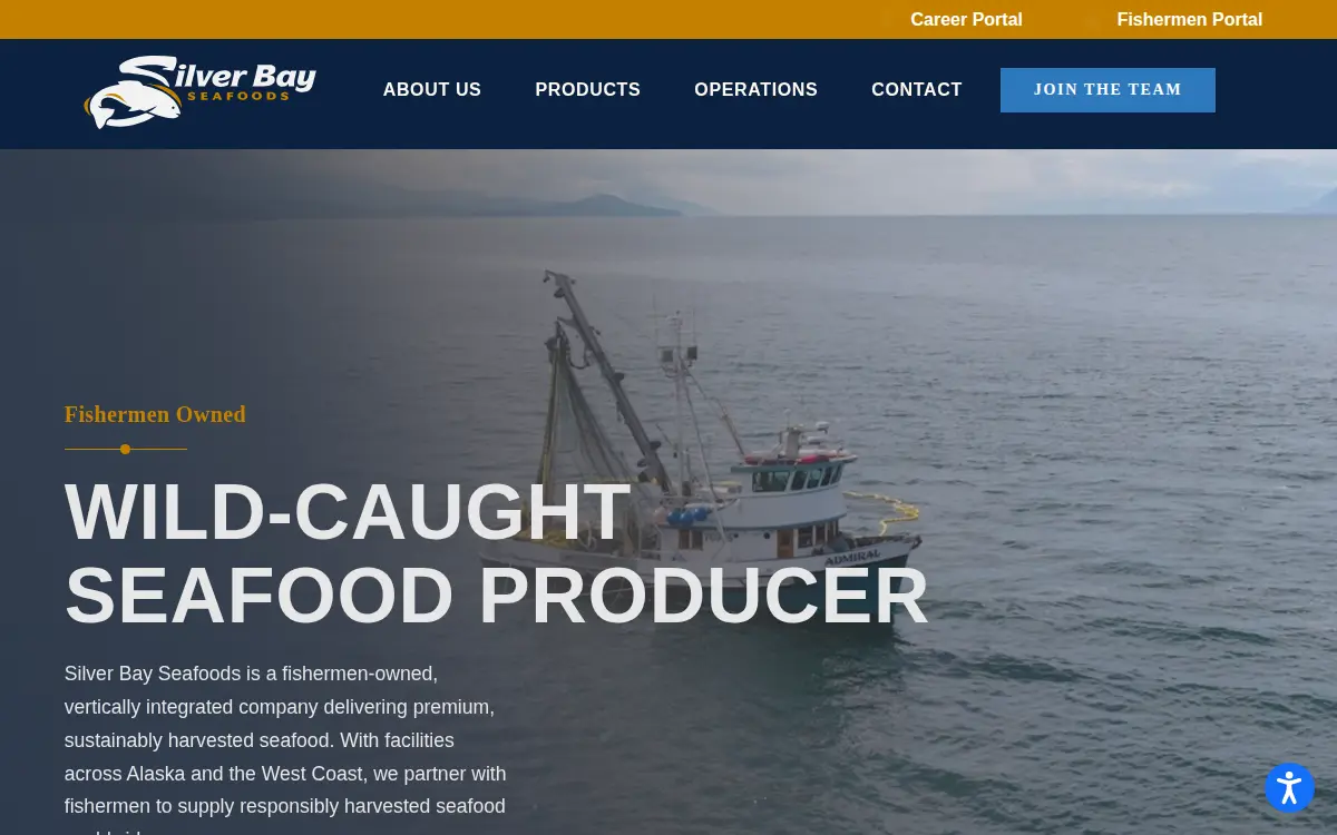 Homepage of Silver Bay Seafoods, L.l.c.