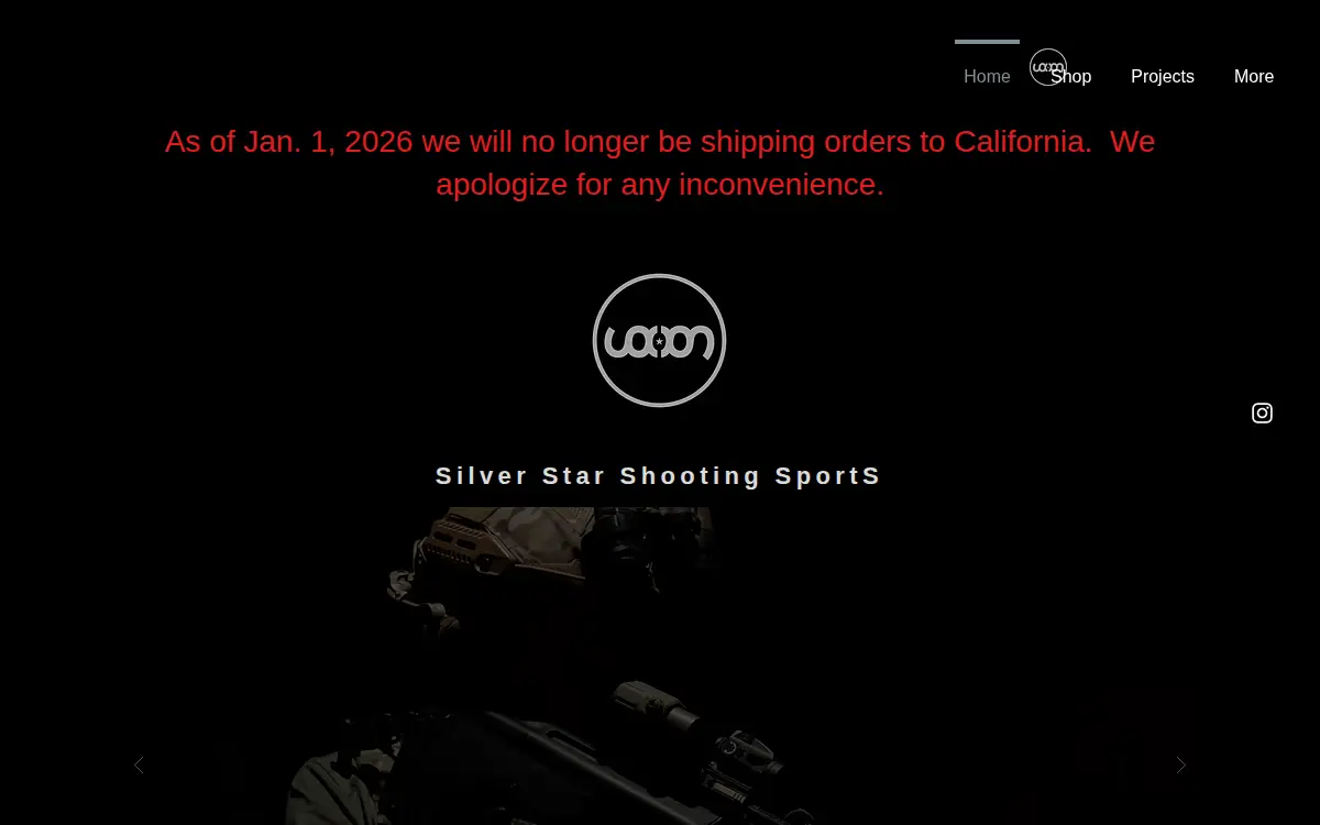 Homepage of Silver Star Shooting Sports LLC