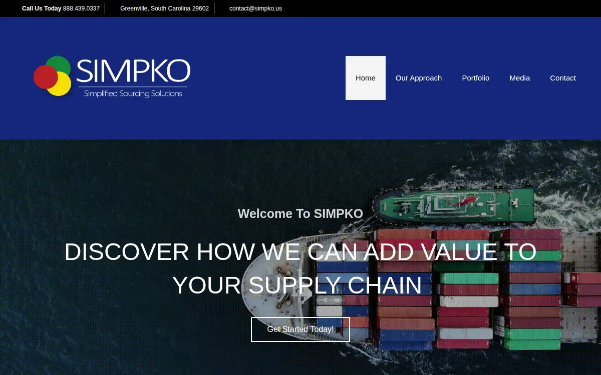 Homepage of Simpko, LLC