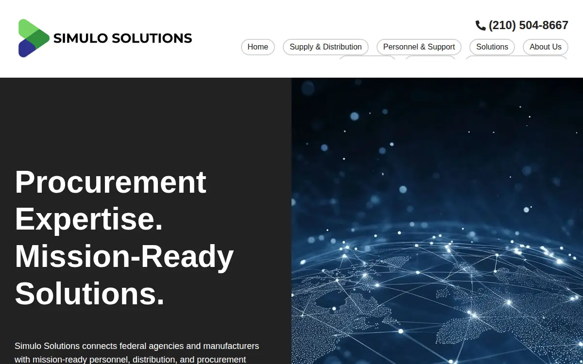 Homepage of Simulo LLC