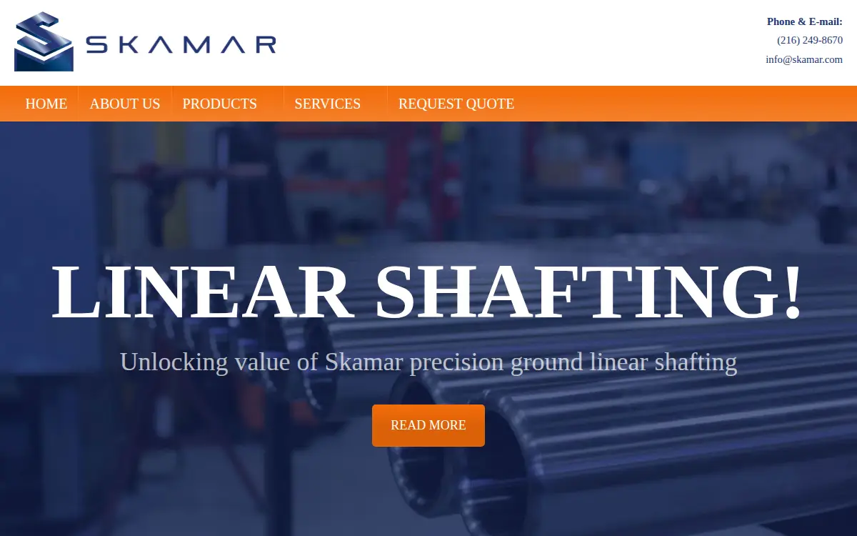 Homepage of Skamar Machine Company