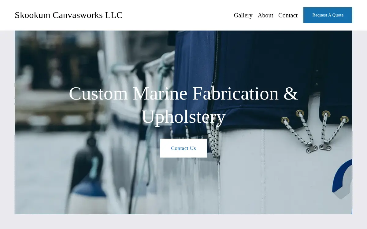 Homepage of Skookum Canvasworks LLC
