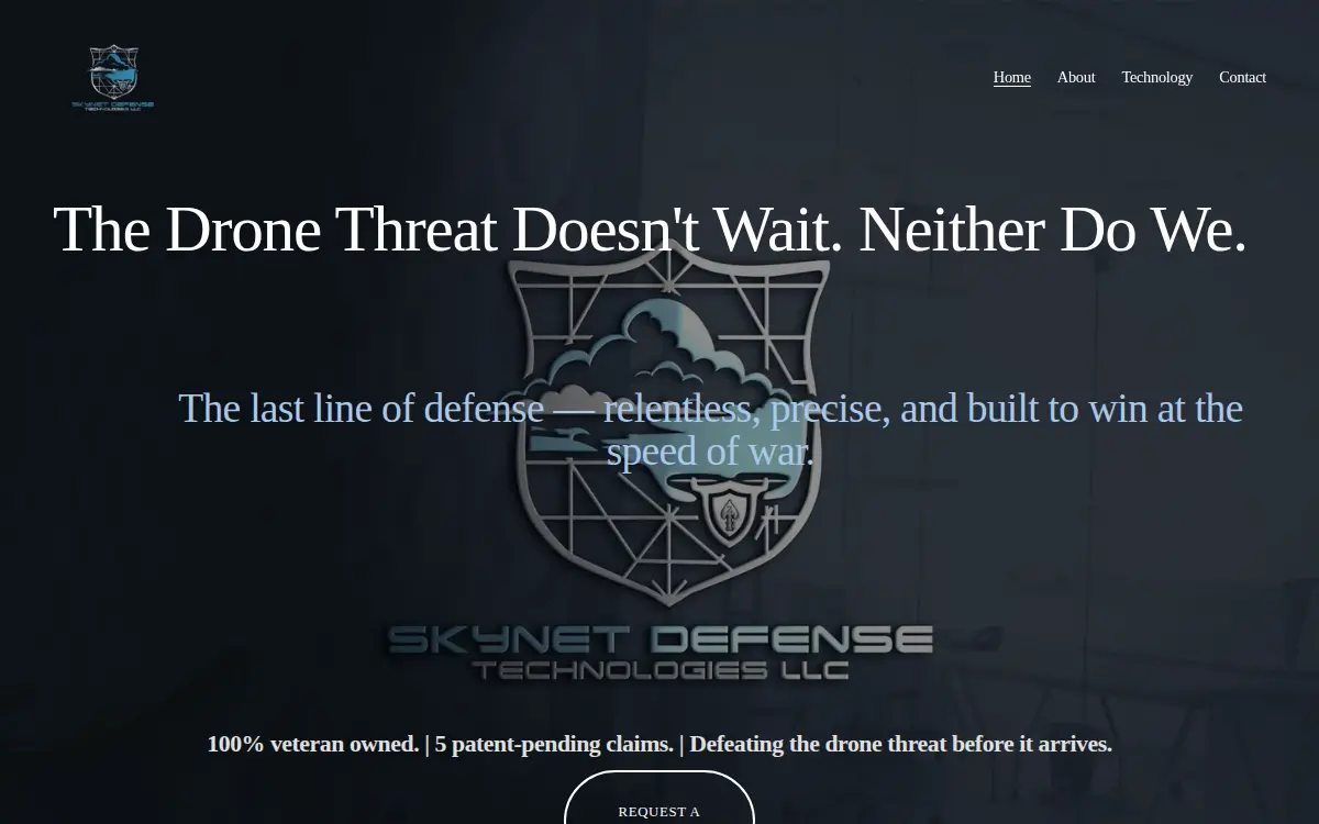 Homepage of Skynet Defense Technologies LLC