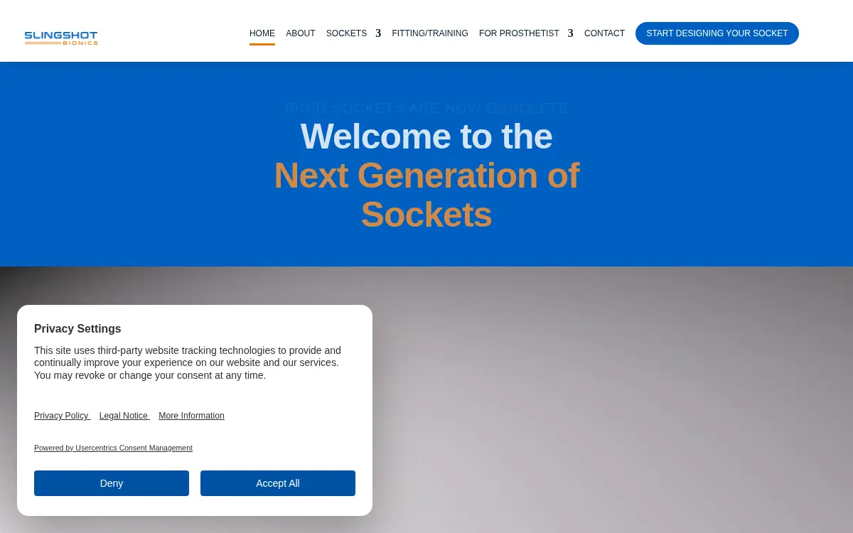 Homepage of Slingshot Bionics Clinic LLC