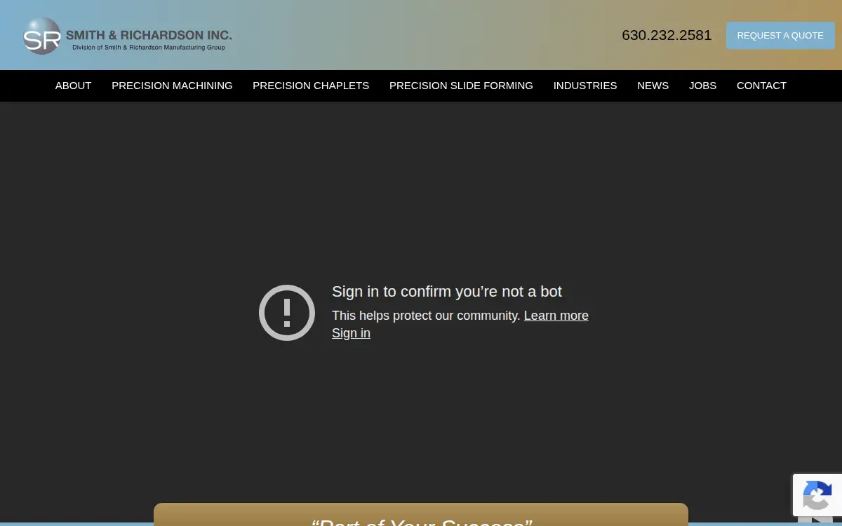 Homepage of Smith & Richardson Manufacturing CO