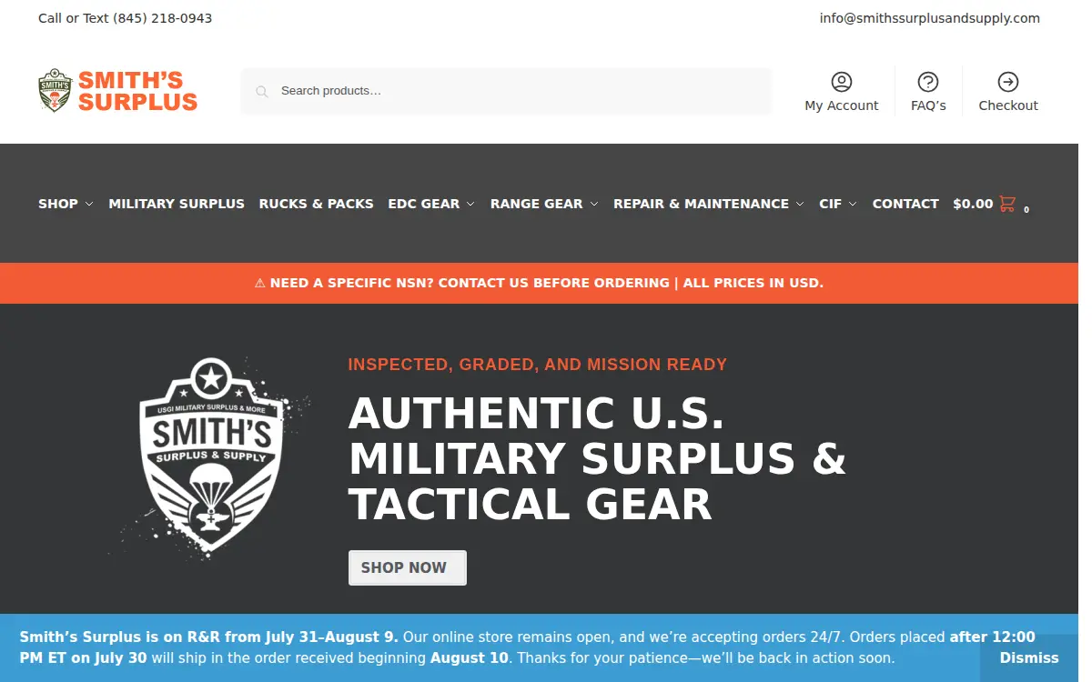 Homepage of Mnr Smith Enterprises LLC