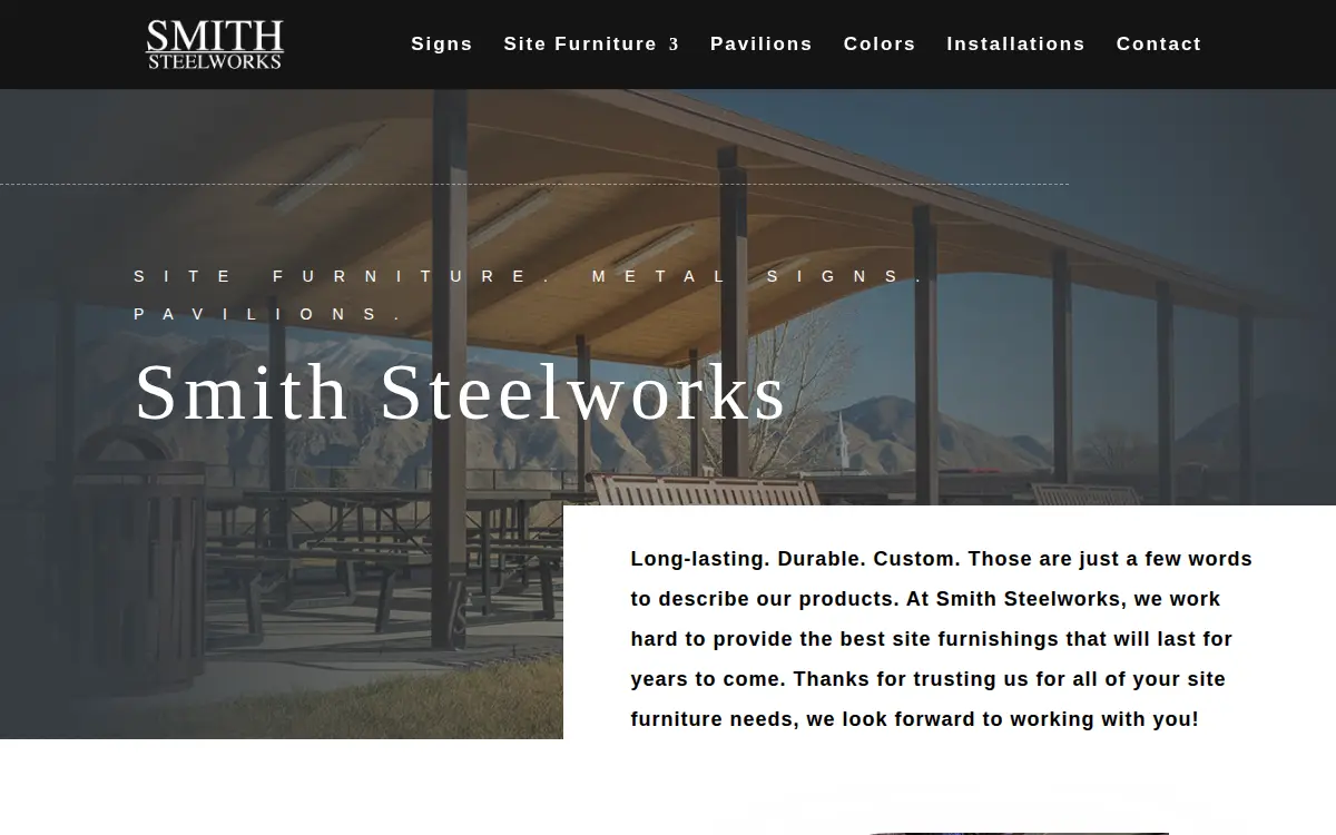 Homepage of Smith Steelworks LLC
