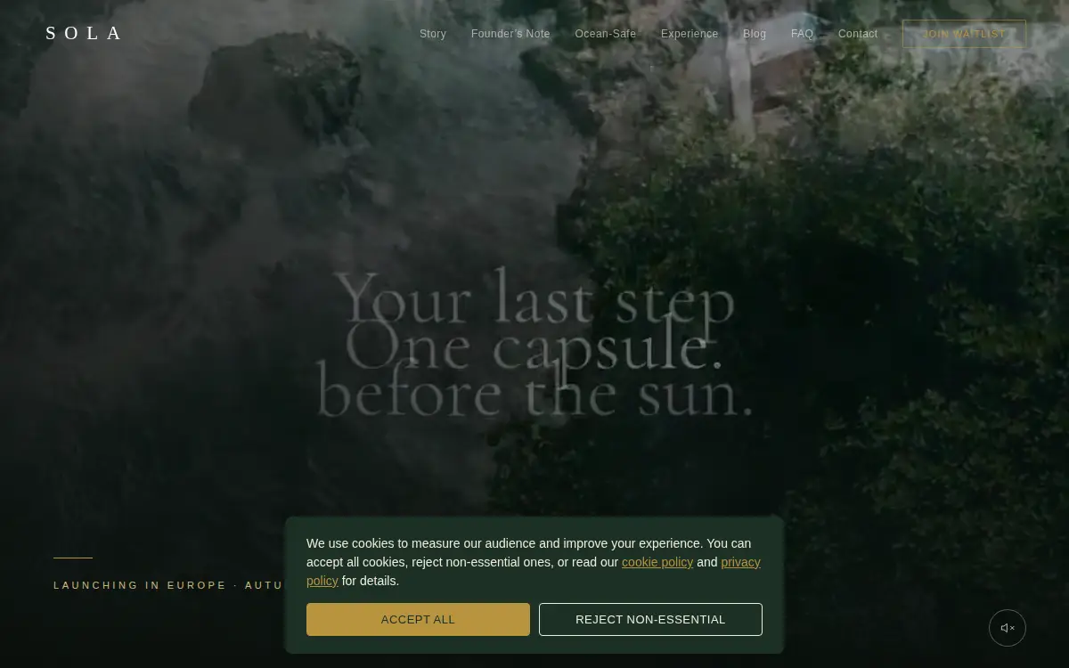 Homepage of Sola Suncare INC