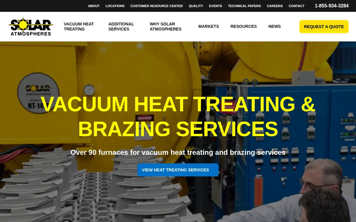 Homepage of Solar Atmospheres INC.
